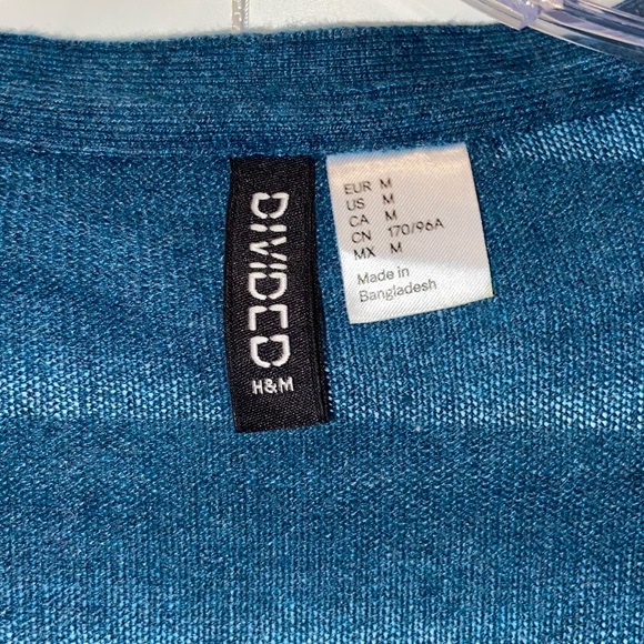 H&M Longline Blue V Neck Cardigan - Picture 3 of 5